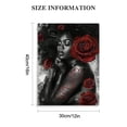 thumbnail image 2 of PRATYUS African American Canvas Wall Art Black Girl Fashion Print Abstract Black Art Picture Women Rose Wall Decor Painting Framed Modern Artwork for Bedroom Bathroom  Home Decor, 2 of 5