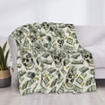 thumbnail image 3 of Yiaed Skull with Cash Print Blanket Throw Blanket Soft Cozy Flannel Blanket for Home Bed Sofa Couch Chair-50"x40", 3 of 6