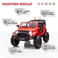 thumbnail image 6 of Red 2-Seater 12V Battery Kids Ride On Car Truck Electric Toys 3 Speeds  w/Music,LED,Cover,Remote Control, 6 of 18