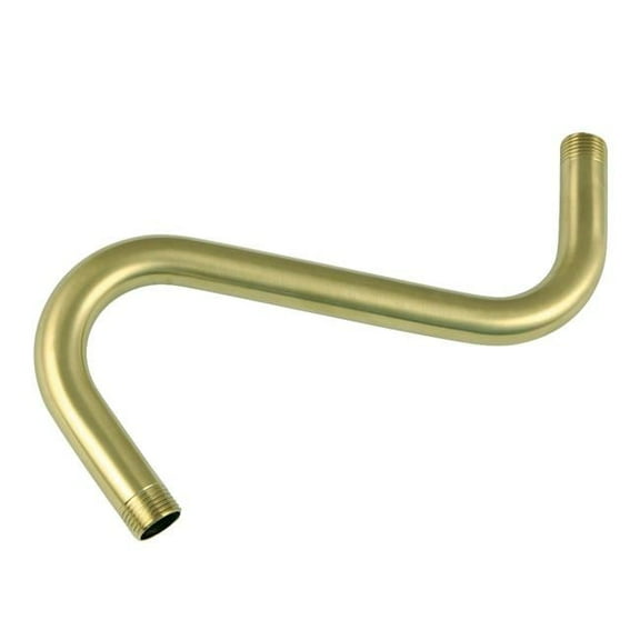 8 in. Showerscape S-Shape Shower Arm, Brushed Brass