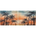 thumbnail image 3 of Coolnut 36 Inch Length Kitchen Curtains Palm Tree 2 Panels Half Window Sheer Curtains Rod Pocket Farmhouse Short Drapes for Bathroom Cafe Basement Home Decor, 3 of 7