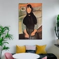 thumbnail image 6 of Amedeo Modigliani Print Painting Dark Young Woman Seated by A Bed Picture Print Canvas Poster Wall Paint Art Posters Decor Modern Home Artworks Gift 16x24inch(40x60cm), 6 of 6