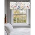 thumbnail image 3 of Colorful Floral Curtain Valances for Windows, Farmhouse Watercolor Flowers Botanical Kitchen Valance Window Treatment, Light Filtering Block Curtains for Bathroom/Bedroom/Living Room 54'' x 18'', 3 of 9