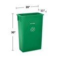 thumbnail image 4 of Alpine Industries 23 Gallon Slim Trash Can, Green, 4 of 7