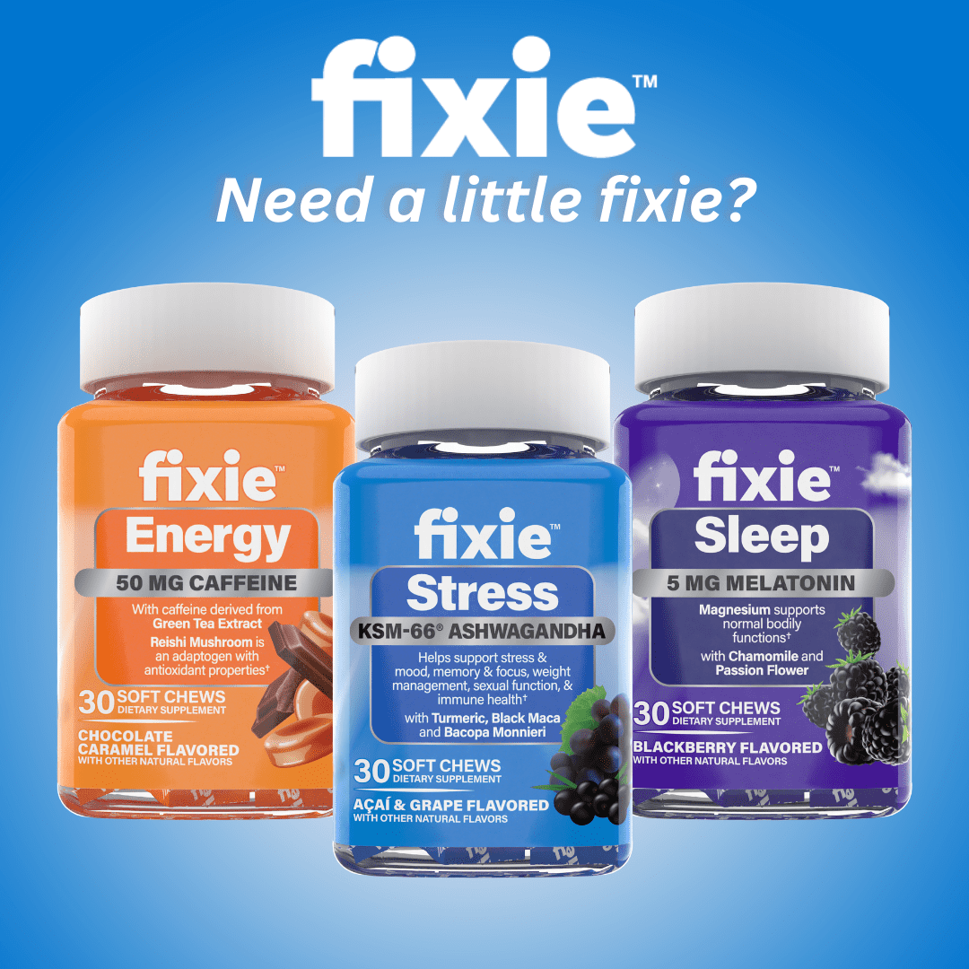 (6 pack) fixie Soft Chews Energy 50mg Caffeine, 30 chews