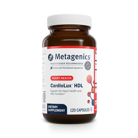 Metagenics CardioLux HDL - Supports HDL Function & Heart Health* - With Lycopene, Pomegranate Extract & Quercetin - Gluten-Free & Non-GMO - 120 Capsules