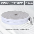 thumbnail image 2 of 2 Rolls Weather Stripping Door Seal Strip Adhesive Foam Weather Stripping Gray Foam Insulation Tape Flat Sound Proof Soundproofing Door Seal for Window Gap Reduce Noise 13Ft x 0.4In x 0.6In, 2 of 9