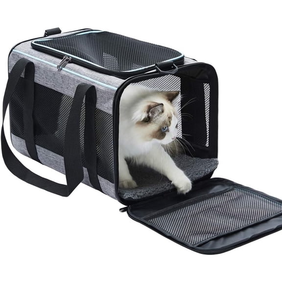 17.5x11x11 Inches Cat, Dog Carrier for Pets Up to 16 Lbs, Soft-Sided Cat Bag Animal Carriers Travel Puppy Carry As a Toy of Fabric Pet Home