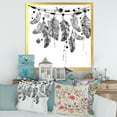 thumbnail image 3 of Designart 'Hanging Monochrome Bird Feathers' Bohemian & Eclectic Framed Art Print, 3 of 4