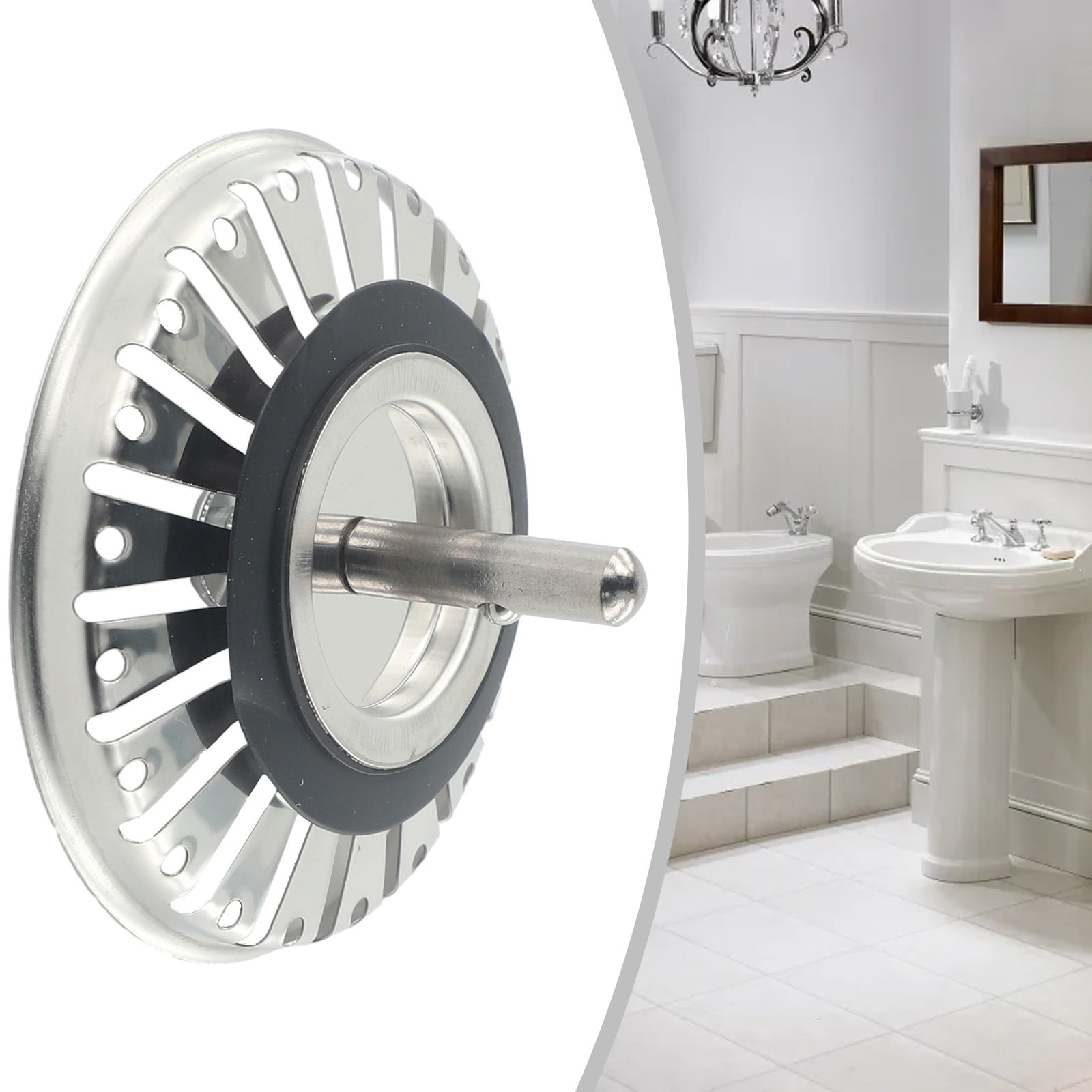 Tomario Bouchon D'évier De Cuisine En Acier Inoxydable Avec Trou épais