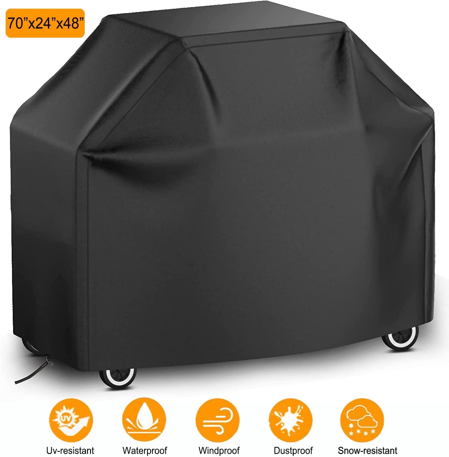 CUSSIOU Grillabdeckung – 600D Oxford, Wasserdicht, UV-beständig, Für Grills Bis 149,9 Cm (Grau)