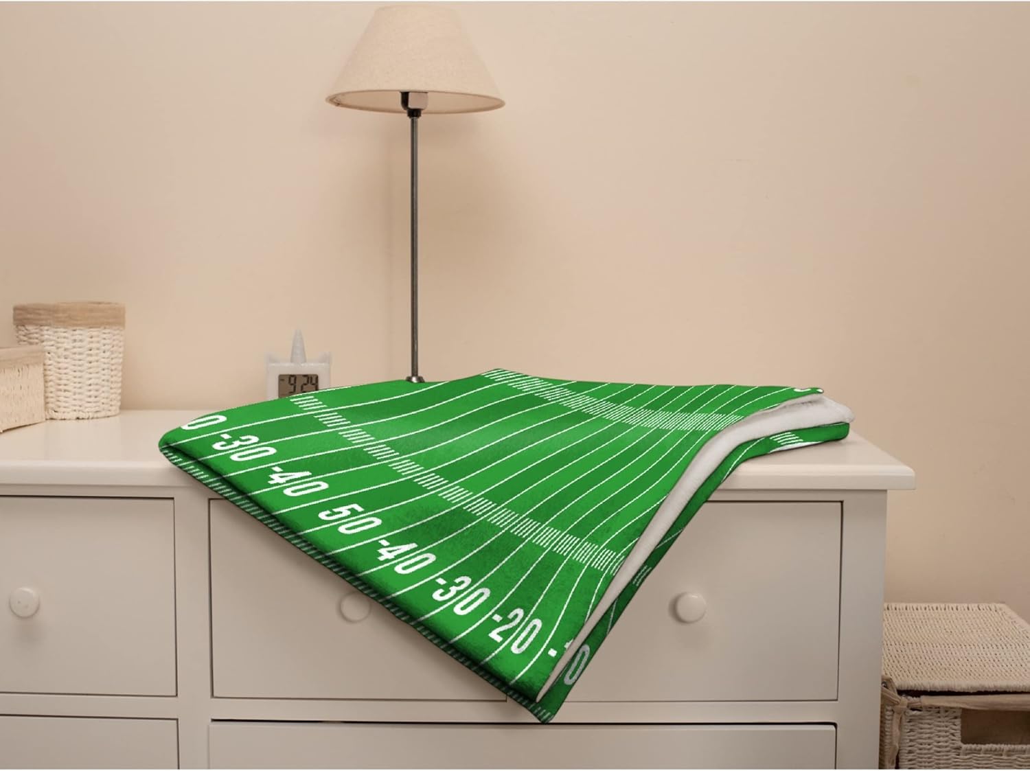 American Football Field Green Blanket Gifts Plush Fuzzy Cozy Soft Lightweight Blankets for Couch Air-Conditioning Quilts Decor Blanket for Chirstmas Birthday 60"x50" for Teens