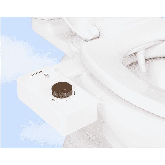TUSHY Classic 3.0 Bidet Toilet Seat Attachment, Self-Cleaning, One Size, Easy Installation, White/Bronze