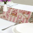 thumbnail image 4 of Yayeee Table Runner 90 inches Long Home Kitchen Dinning Party Decoration, Beige Gingerbread Houses, 4 of 7