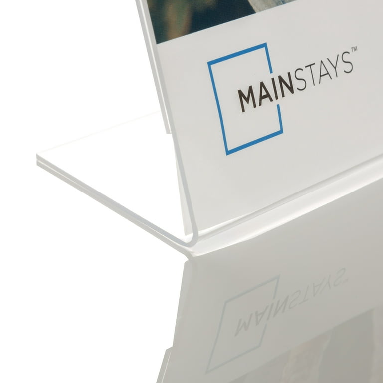 Mainstays 4x6 Horizontal Bent Acrylic Tabletop Picture Frames, Set