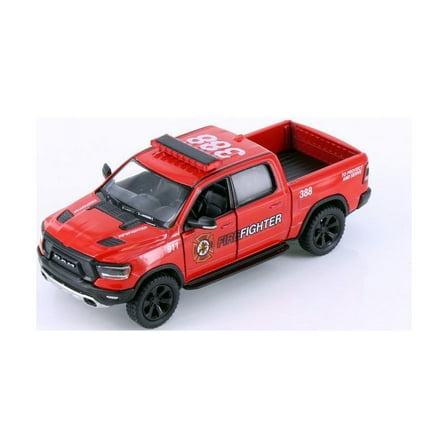 2019 Dodge Ram 1500 Firefighter Pick-Up Truck, Red - Kinsmart 5413DPR - 1/46 scale Diecast Car