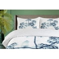 thumbnail image 4 of Ambesonne Flower Duvet Cover Sets, Hortentia Blossom Nature, 2-Queen, Teal White, 4 of 7