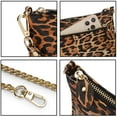 thumbnail image 5 of UTO Women's Small Crossbody Bags PU Leather Clutch Purses Wristlet Wallet Handbag with Detachable Shoulder Chain(Leopard Print), 5 of 7