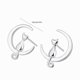 thumbnail image 3 of Pendientes de diseño gato en la luna de plata 925 para mujer, estilo artesanal, joyería para las orejas, 3 of 5