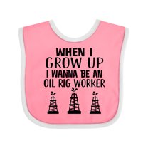 Inktastic Future Oil Rig Worker Boys or Girls Baby Bib