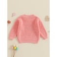 thumbnail image 6 of Toddler Baby Girls Fall Sweaters 0 6 12 18 24 Months 2T 3T Love Heart Letter Pattern Long Sleeve Crew Neck Baby Girls Pullovers, 6 of 9