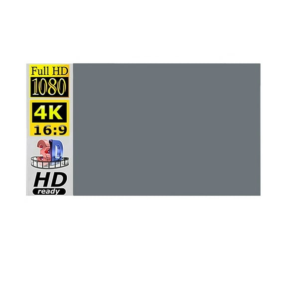 Projector Curtain 16:9 Anti-Light Screen 30 72 84 92 100 106 120 130 133 Inches Home Outdoor Office Portable 3d HD ,Not Opaque Projection