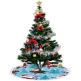 thumbnail image 4 of GZHJMY Santa Claus Walking with Bag of Gift Christmas Tree Skirt 36" for Indoor Outdoor Holiday Party Office Store Cupboard Decoration, 4 of 5