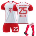 thumbnail image 1 of Camiseta de local del Bayern Munich 2023-2024 n.° 25 Muller Sportswear Camiseta de fútbol Conjunto de ropa deportiva: n.° L, 1 of 4