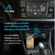 AutoSky Wireless Seamless Conversion CarPlay Adapter, Black
