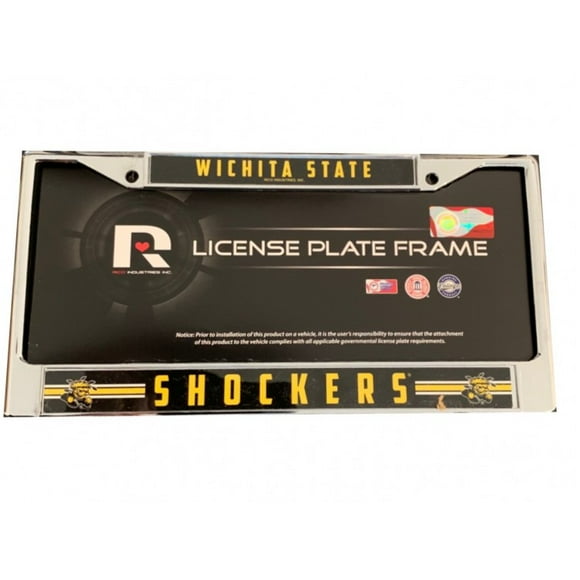 Wichita State Shockers Chrome License Plate Frame