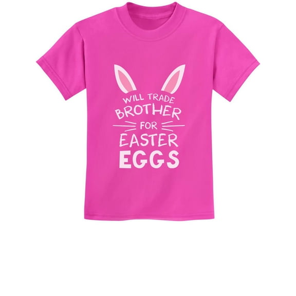 Tstars Boys Unisex Easter Holiday Shirts Trade Brother for Eggs Siblings Kids Happy Easter Party Shirts Humor Funny Easter Gifts for Boy Youth Kids Easter T-Shirt