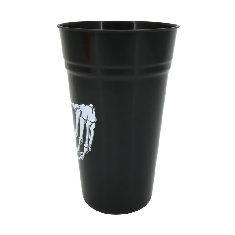 15 oz. Personalized Clear Round Halloween Reusable BPA-Free Plastic Cups  with Lids & Straws - 25 Ct.