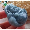 thumbnail image 4 of Certified Green Burma 100% Natural A Jade jadeite pendant Happy Buddha God Necklace 658485 TN, 4 of 11
