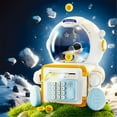 thumbnail image 4 of Money Saving Box Space Astronaut Bank For Kids Electronic Mini ATM Savings Machine With Personal Password & Fingerprint Unlocking Great Gifts For Kids Age 3 8 Years 10000 Savings Challenge Box, 4 of 9