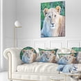 thumbnail image 3 of Designart Large Lion Relaxing in Forest - African Wall Throw Pillow - 12x20, 3 of 5