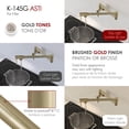 thumbnail image 5 of Stylish 23" Wall Mount Two Handles Kitchen Pot Filler in Brushed Gold K-145G, 5 of 12