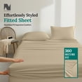 thumbnail image 5 of New Season - Bed Sheet Set Cotton - 100% Organic 500 Thread Count Cotton Sheets with Deep Pockets (up to 15") Soft Cotton Bed Sheets (Twin, Medium Taupe), 5 of 5