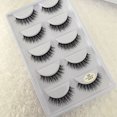 thumbnail image 1 of 5 pares de pestañas postizas de pelo de visón 3D de imitación, paquete múltiple, pestañas largas esponjosas hechas a mano, herramientas de maquillaje de ojos largos naturales, pestañas H13 Tan Jianjun unisex, 1 of 2