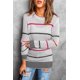 thumbnail image 4 of ABPHQTO Jersey Mujer Rayas Punto Canalé Gris, 4 of 5
