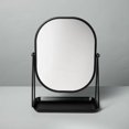 thumbnail image 3 of Metal Vanity Flip Mirror with Tray Black - Swivel, 2-Sided, Desk/Table Use, 3 of 4