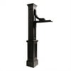 Mayne Woodhaven 22" x 8" x 57" Traditional Black Polyethylene Address Sign Post