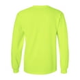 thumbnail image 3 of Gildan Cotton 6 oz. Long-Sleeve T-Shirt (G240) Safety Green, 3XL, 3 of 5