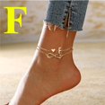 thumbnail image 2 of Layered Heart Anklet For Women Double Initial Letter Chain Foot Jewelry, 2 of 5