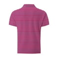 thumbnail image 4 of Kovlvoll Men's Shirts Summer Fashion Striped Buttons Lapel Collared Short Sleeve Loose Casual Basic Tee Shirt, 4 of 5