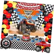 SKYSONIC Space-Themed Birthday Party Decorations, Including Solar System Tablecloth, Astronaut Banner, Backdrop, Cake Toppers, Balloons, and Stickers for an Outer Space Celebration