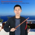 thumbnail image 3 of XYCCA Bitter Bamboo Flute Chinese Dizi Instrument 2 Sections w/ Accessories (Transparent Strip F Key)-082602, 3 of 5