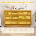thumbnail image 4 of Fluted 6 Drawer Dresser for Bedroom, Wide Modern Chest of Drawers with Metal Handle, Curved Profile Design, Wood Closet Clothes Storage Organizer for Bedroom, Living Room, Hallway, 4 of 8