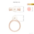 thumbnail image 5 of ANGARA Freshwater Cultured Pearl Ring with Flush-Set Diamonds in 14K Rose Gold for Women | June Birthstone, Birthday, Anniversary, Jewelry Gift for Women | Pearl Ring, 5 of 8