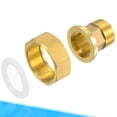 thumbnail image 2 of Uxcell G1-1/2 Female x G1 Male Thread 55mm Brass Pipe Fitting Hex Coupling, 2 of 5