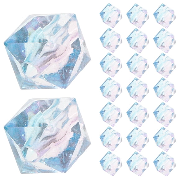 WASHWEPE 200Pcs Sky Blue Acrylic Jewelry Making Beads for DIY Bracelet and Necklace Crafts